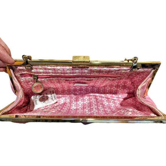 Lilly Pulitzer Gemstone Frog Framed Clutch With Chain - Picture 5 of 6